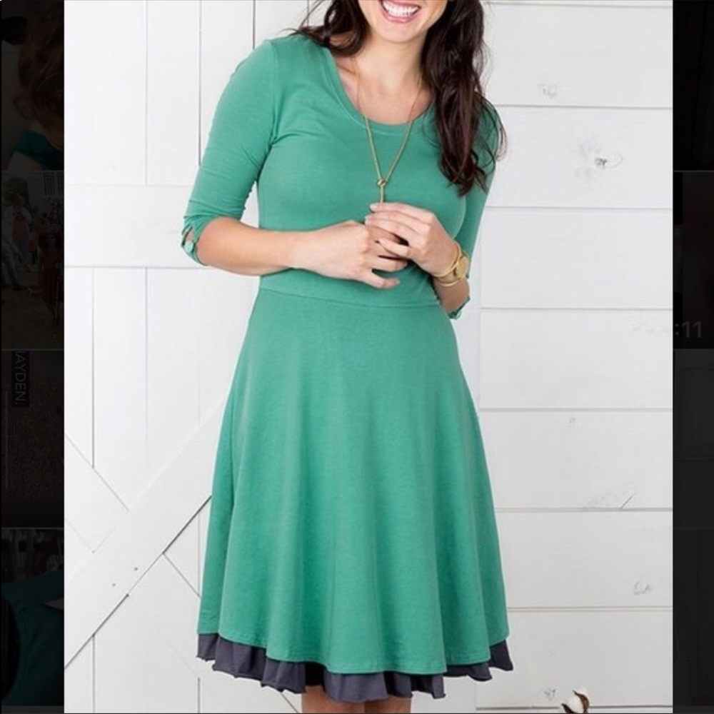 Green and Gray Matilda Jane Dress